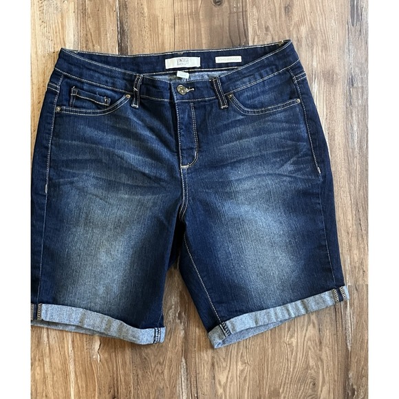 Vintage America Pants - Vtg America Blues Women's Mid Rise Jean Boho Bermuda Dk Wash Shorts Size 10/30